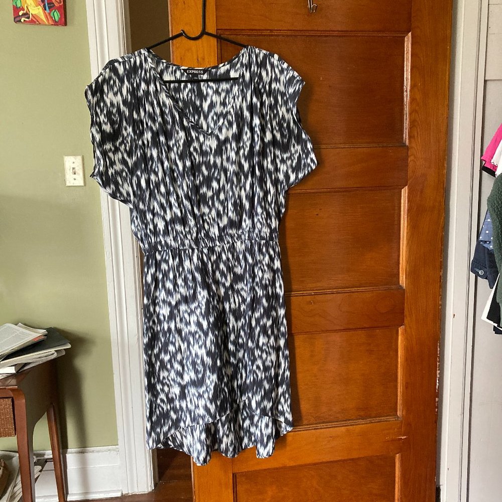 Black, White, Gray Express Dress